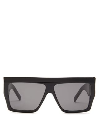 Celine Eyewear + Flat-Top Acetate Sunglasses