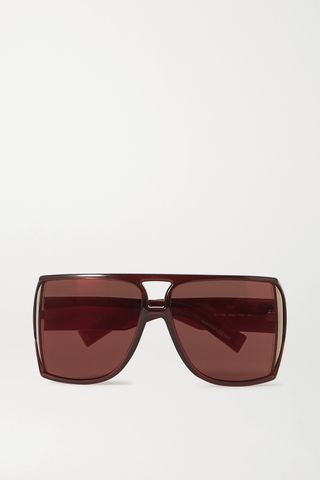 Givenchy + Oversized D-Frame Acetate Sunglasses