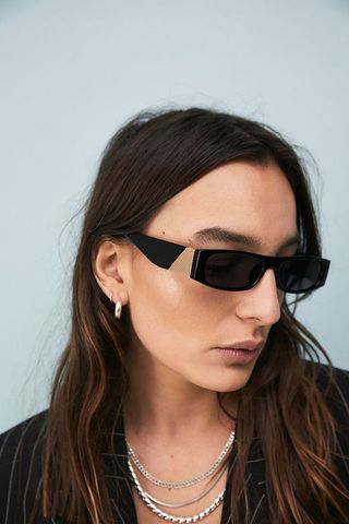 Urban Outfitters + UO Laura Wide Rectangle Sunglasses