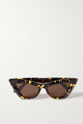 Bottega Veneta + Cat-Eye Tortoiseshell Acetate Sunglasses