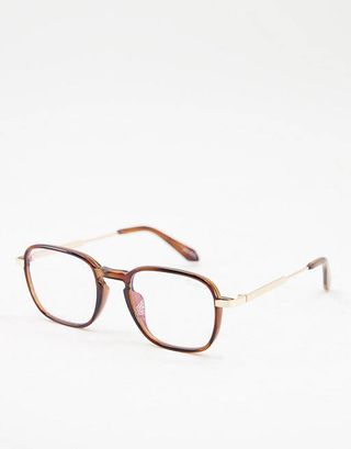 Quay + Grounded Womens Blue Light Glasses in Brown