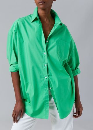 The Frankie Shop + Melody Oversized Cotton Shirt