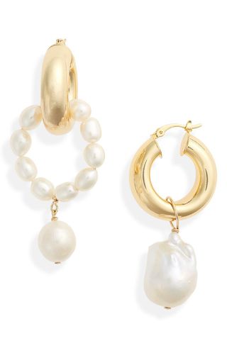 Éliou + Ios & Rho Genuine Pearl Mismatched Earrings