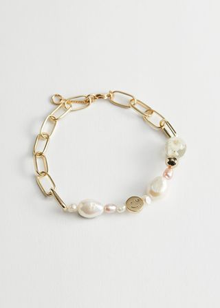 & Other Stories + Pearl Charm Chain Bracelet