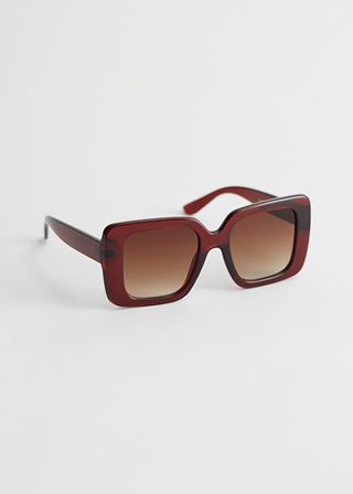 & Other Stories + Squared Frame Oversized Sunglasses