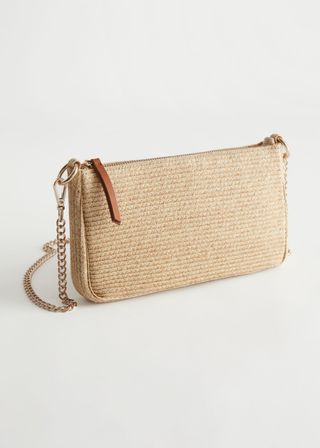 & Other Stories + Woven Straw Crossbody Bag