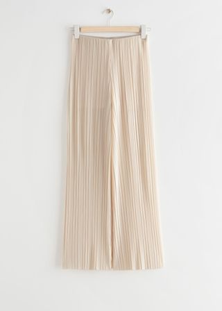 & Other Stories + Wide Plissé Pleated Trousers
