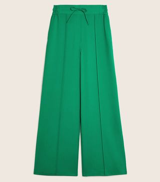 Marks and Spencer + Drawstring Wide Leg Trousers