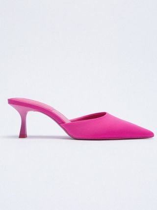 Zara + Pointed Toe Heel Mules