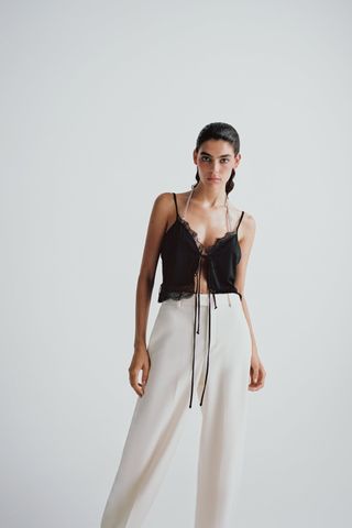 Zara + Lace Crop Top