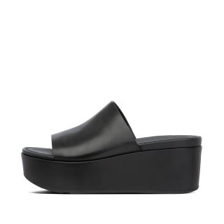 Fitflop + Womens Eloise Leather Wedge Slides