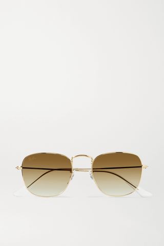 Ray-Ban + Frank Square-Frame Gold-Tone Sunglasses