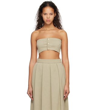 Auralee + Khaki Strapless Camisole