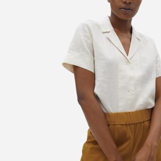 Everlane + The Linen Short-Sleeve Notch Shirt