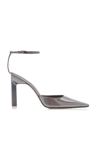 The Attico + Amber Mirrored Iridescent Steel Leather Pumps