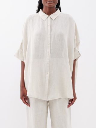 Posse + Lula Oversized Linen-Blend Shirt