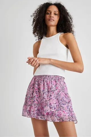 French Connection + Flores Crinkle Mini Skirt