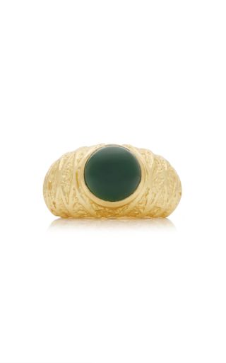 Valére + Willow 24k Gold-Plated Jade Ring