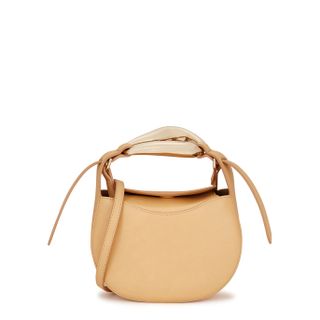 Chloé + Kiss Small Sand Leather Cross-Body Bag
