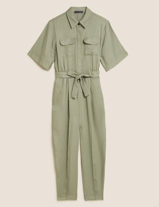 Marks and Spencer + Belted Utility Jumpsuit