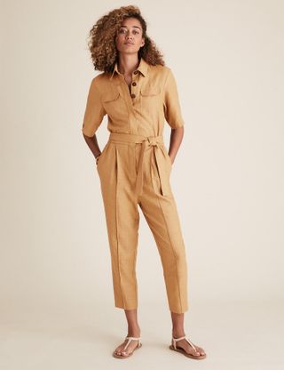 Marks and Spencer + Button Front Utility Jumpsuit