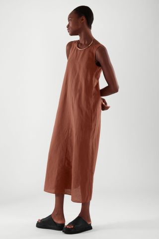 COS + Low Cut Back Linen Dress
