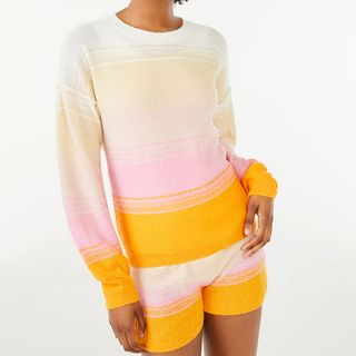 Scoop + Ombre Crewneck Sweater