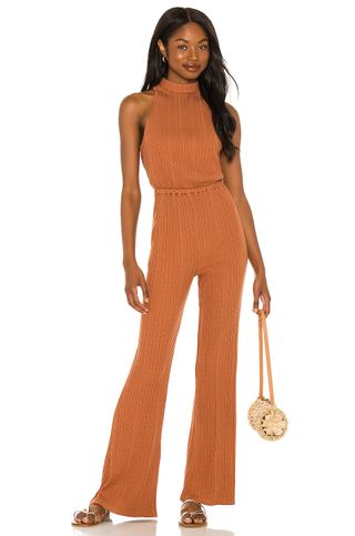 House of Harlow 1960 x Sofia Richie + Caro Jumpsuit in Terracotta