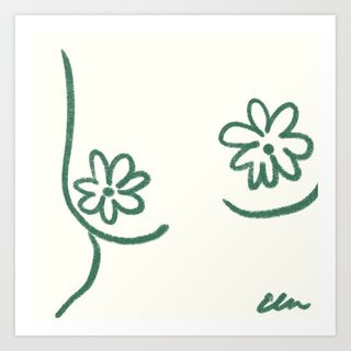 Society6 + Flower Boob Art Print