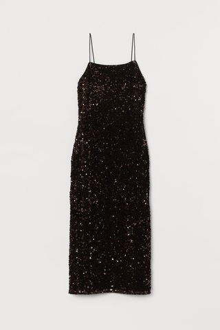 H&M + Fitted Sequined Dress