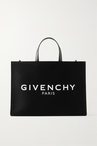 Givenchy + G-Tote Medium Leather-Trimmed Printed Canvas Tote