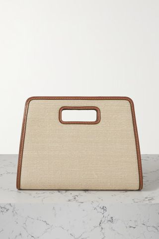 Hunting Season + Retro Leather-Trimmed Canvas Clutch