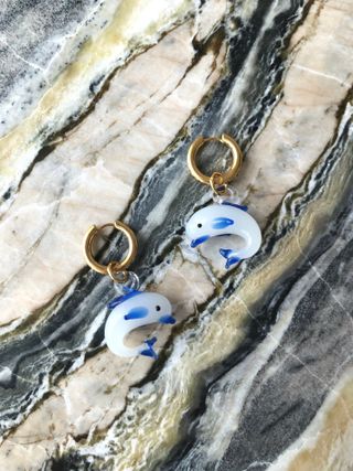 Notte Jewelry + Lucky Dolphin Earrings