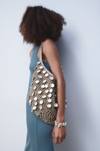 Zara + Woven Shell Bag