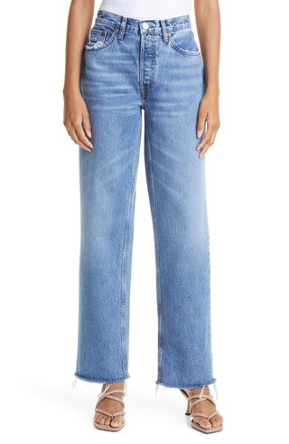 Re/Done + Comfy '90s High Waist Straight Leg Jeans
