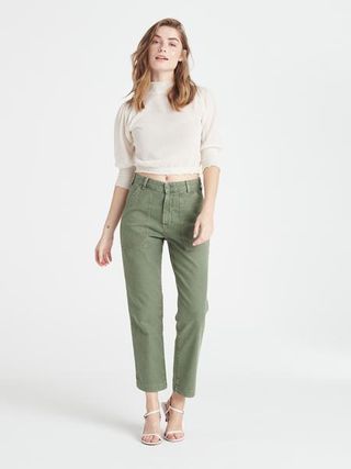 CQY + Officer Pants in Fatigue Green