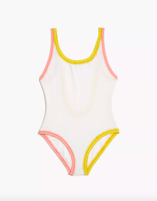 Madewell x Solid&Striped + Crochet-Trim Anne-Marie One-Piece Swimsuit