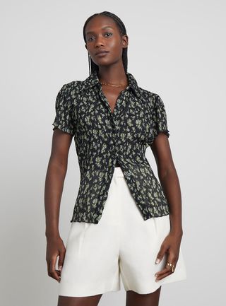 Who What Wear Collection + Emerson Button-Down Plissé Shirt