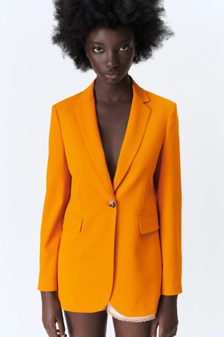 Zara + Fitted Blazer With Pockets