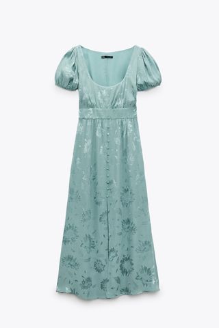 Zara + Floral Jacquard Dress