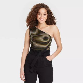 Who What Wear x Target + One Shoulder Tank Top