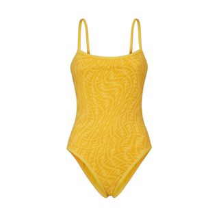 Fendi + Yellow Lycra Swimsuit