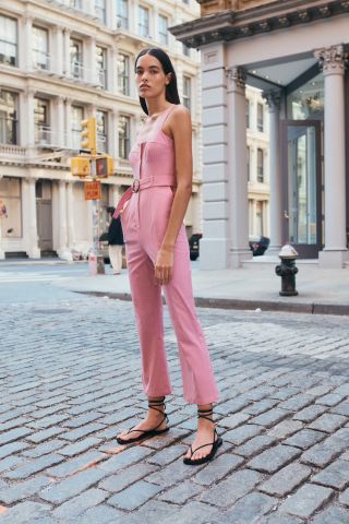 Zara + Fitted Jumpsuit with Belt