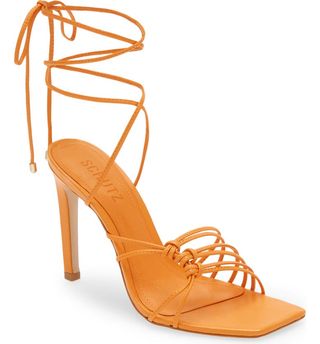 Schutz + Sirena Ankle Tie Sandals