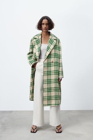 Zara + Oversize Check Coat