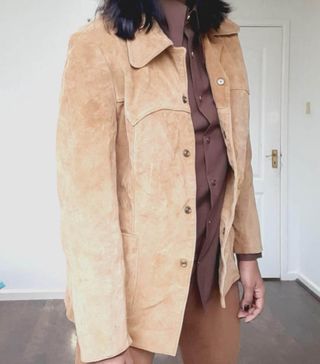 Etsy + Vintage 1970's Real Suede Leather Jacket