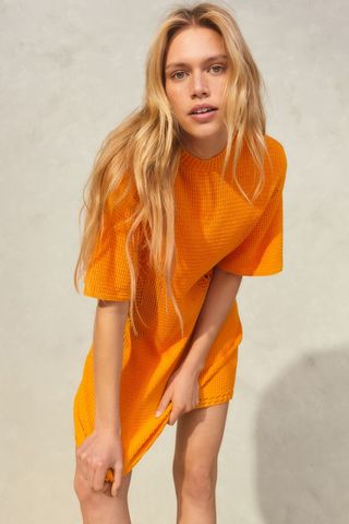 H&M + Knitted Cotton T-Shirt Dress