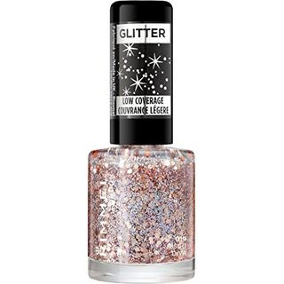 Rimmel London + Glitter Low Coverage Nail Polish in Disco Diva