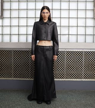 Danz + Bioleather Low Waist Maxi Skirt With Fishtail