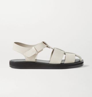 The Row + Gaia 1 Woven Textured-Leather Sandals